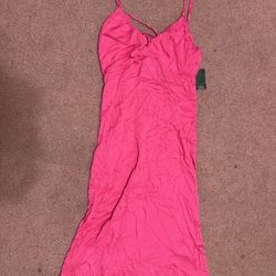 New large hot pink short spaghetti strap boho dress wild fable