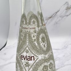 Vintage 2008 EVIAN Christian LaCroix Snowflake Bottle 750mL France