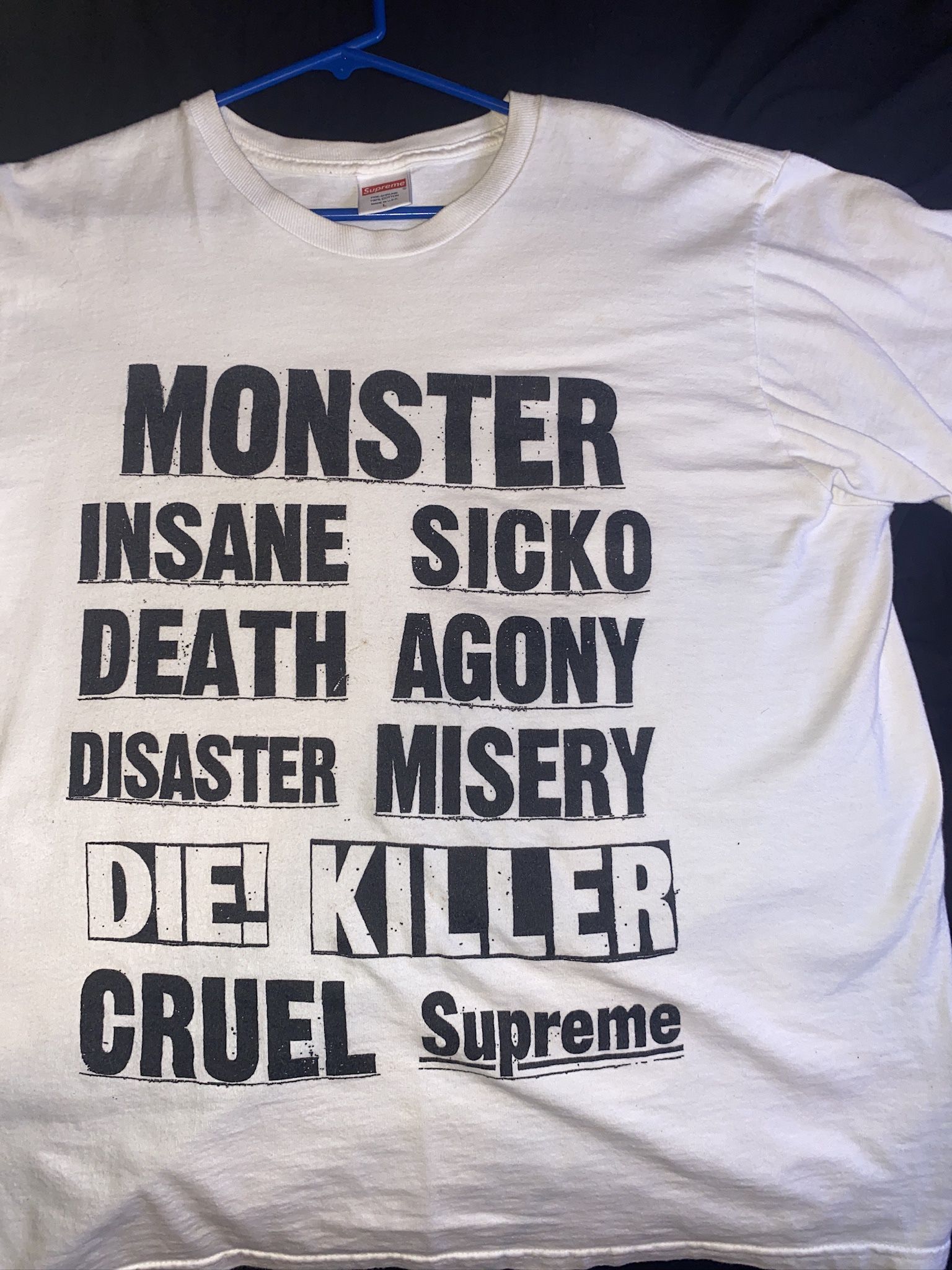 Supreme “Monster” Graphic T-Shirt – White – Size Large