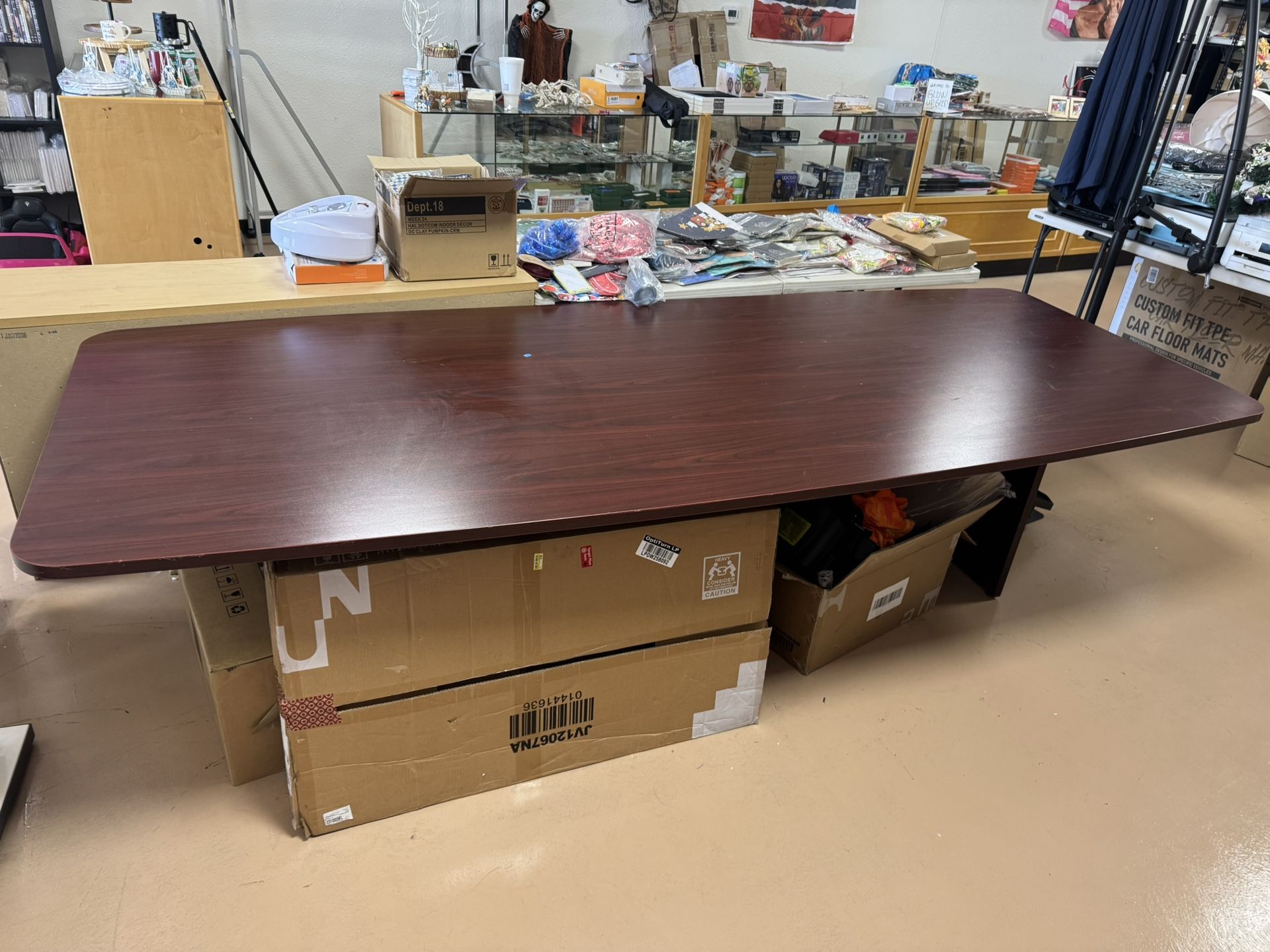 Extra-Long Solid Wood Desk/Table – 2 Pieces – Truck Required