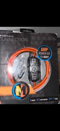 Memphis Audio 8GKIT 8-Gauge Amp Kit-AFS Fuse Holder 60A Fuse, ETP-17 17-Foot RCA