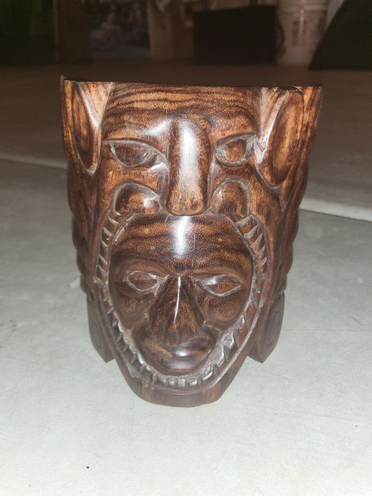 Wooden Face Mask 