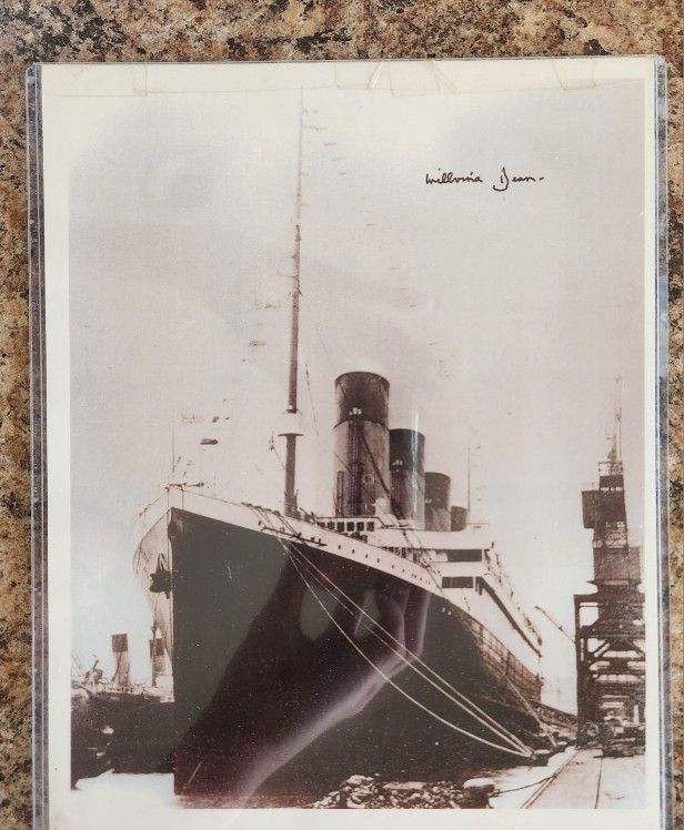 Titanic Photo Signed By Youngest Titanic Survivor Millvina Dean
