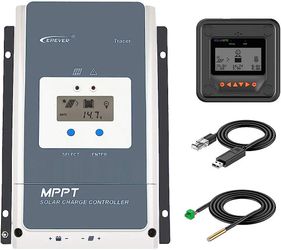 EPEVER MPPT Solar Charge Controller 60A 200V PV Negative Grounding , Suitable for 12 / 24 / 36 / 48V Battery System with Remote Monitoring