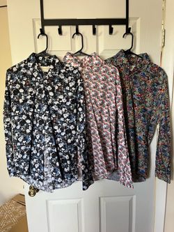 Mens floral button down shirts