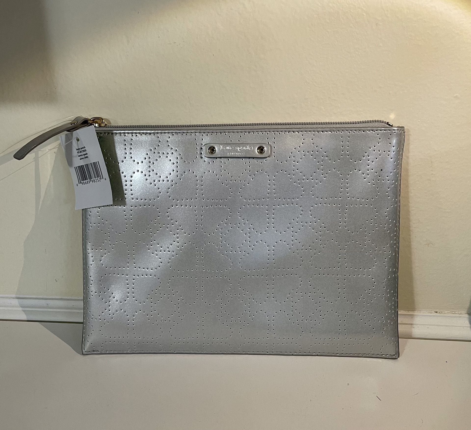 Kate Spade Pouch New Silver