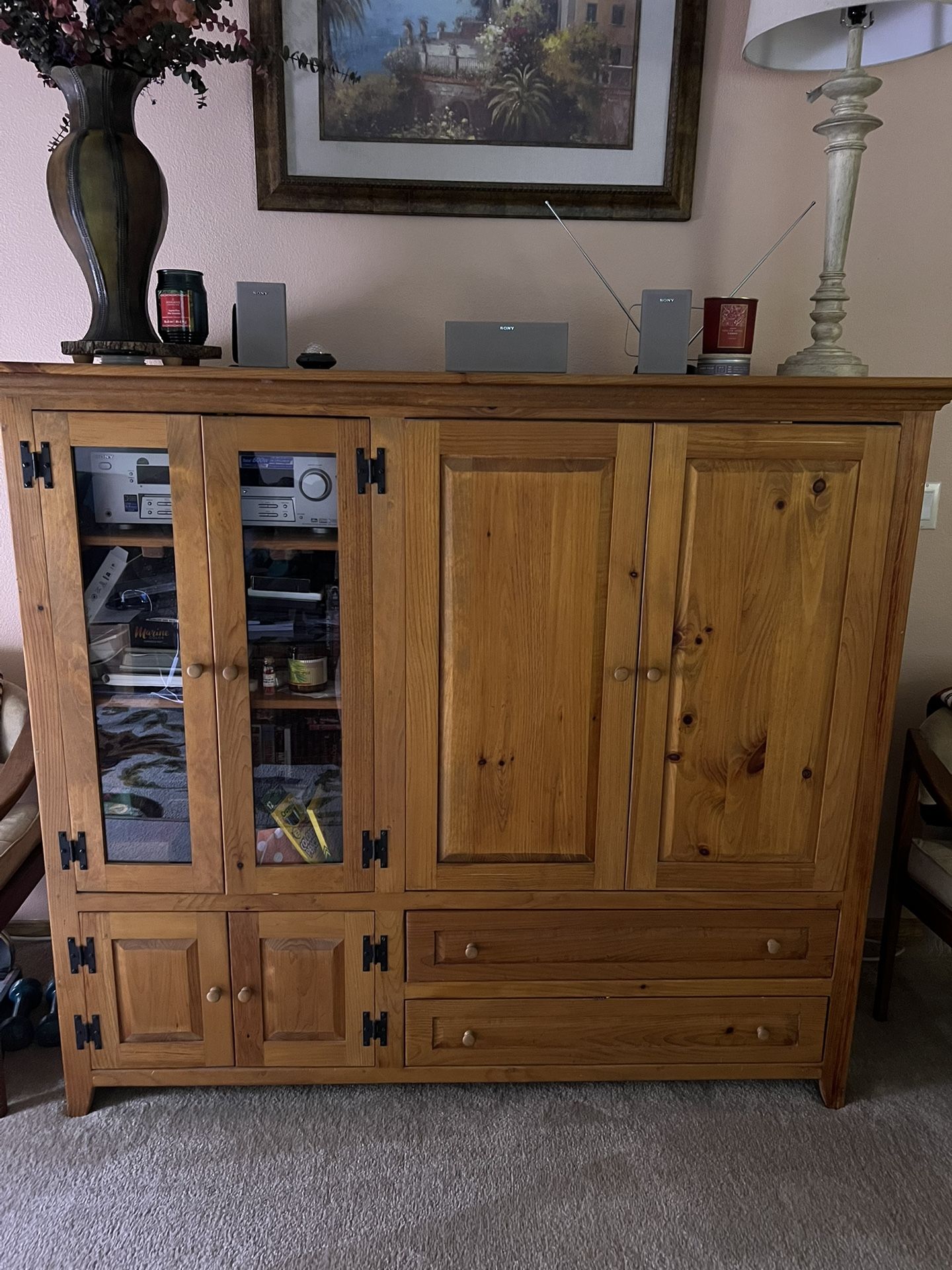 Vintage Amish Made Entertainment Center