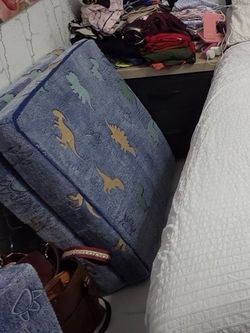 Blue Dinosaur Pattern Folding Mattress