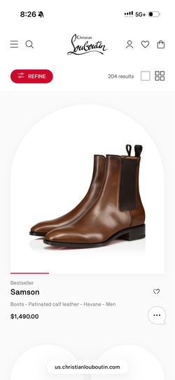 Brown high top red bottoms original