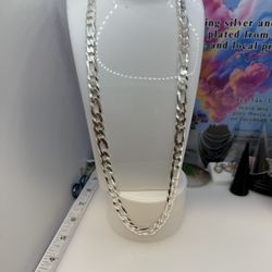 925 Sterling Silver 24” Chain Italian Silver Solid Cadena De Plata Italian 24” Pulgadas 