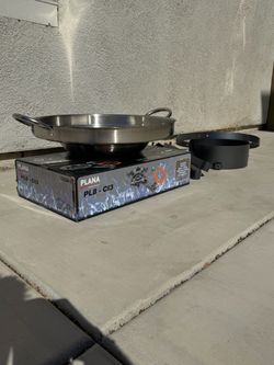 3-in1: Mexican Style Wok, Cast Iron Stand, and Propane Burner