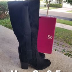 New SZ 9.5 WOMEN'S black SONOMA boots Fashion Shoes Heels Nib