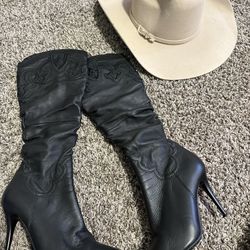 Cowboy Boots And Hat 