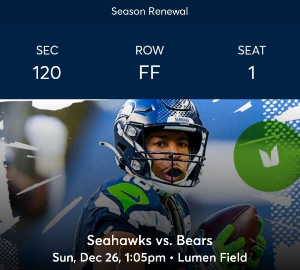 Seahawks vs. Bears Tickets