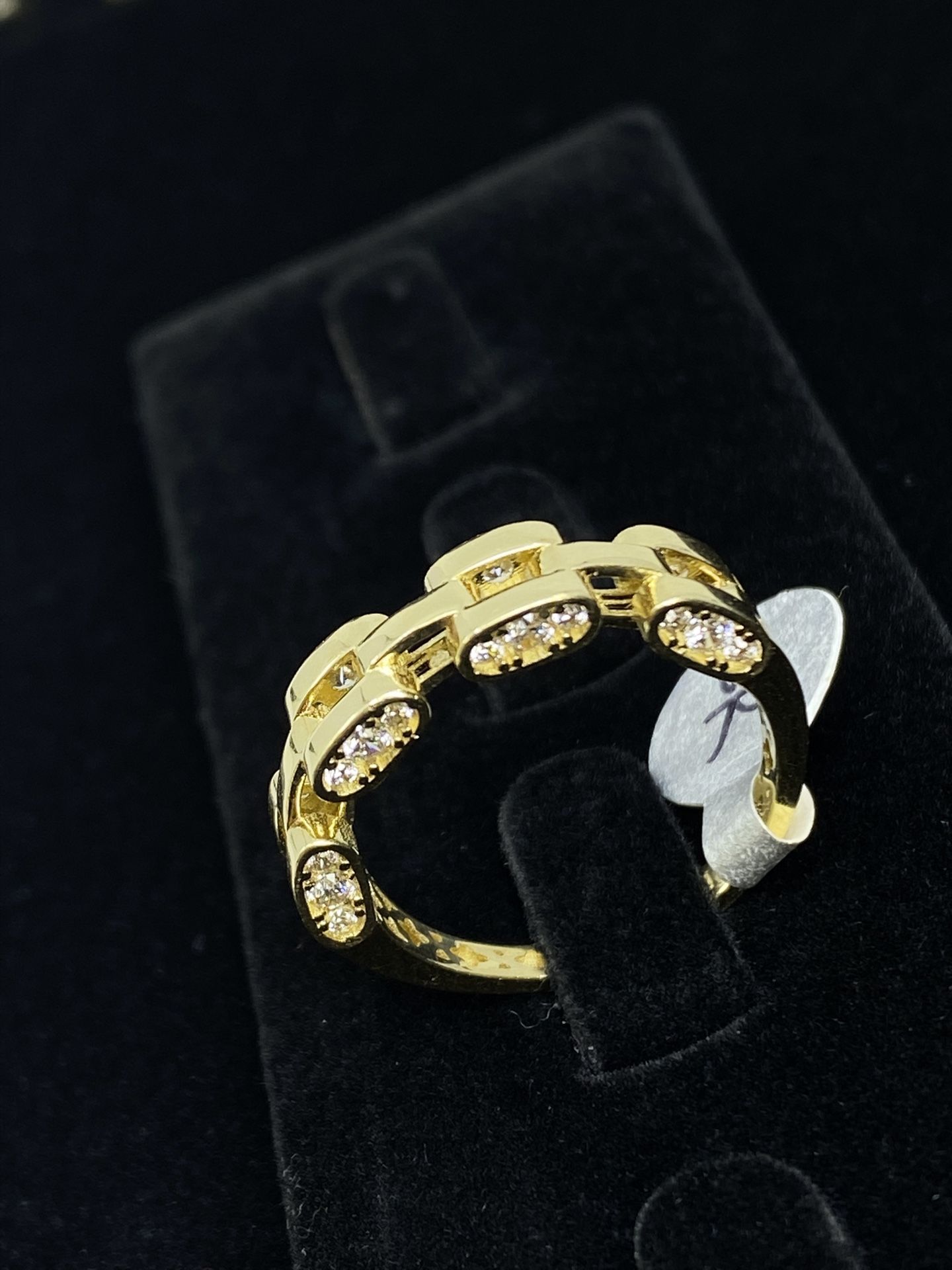 $450 Yellow Gold W Zirconia Rolex Ring
