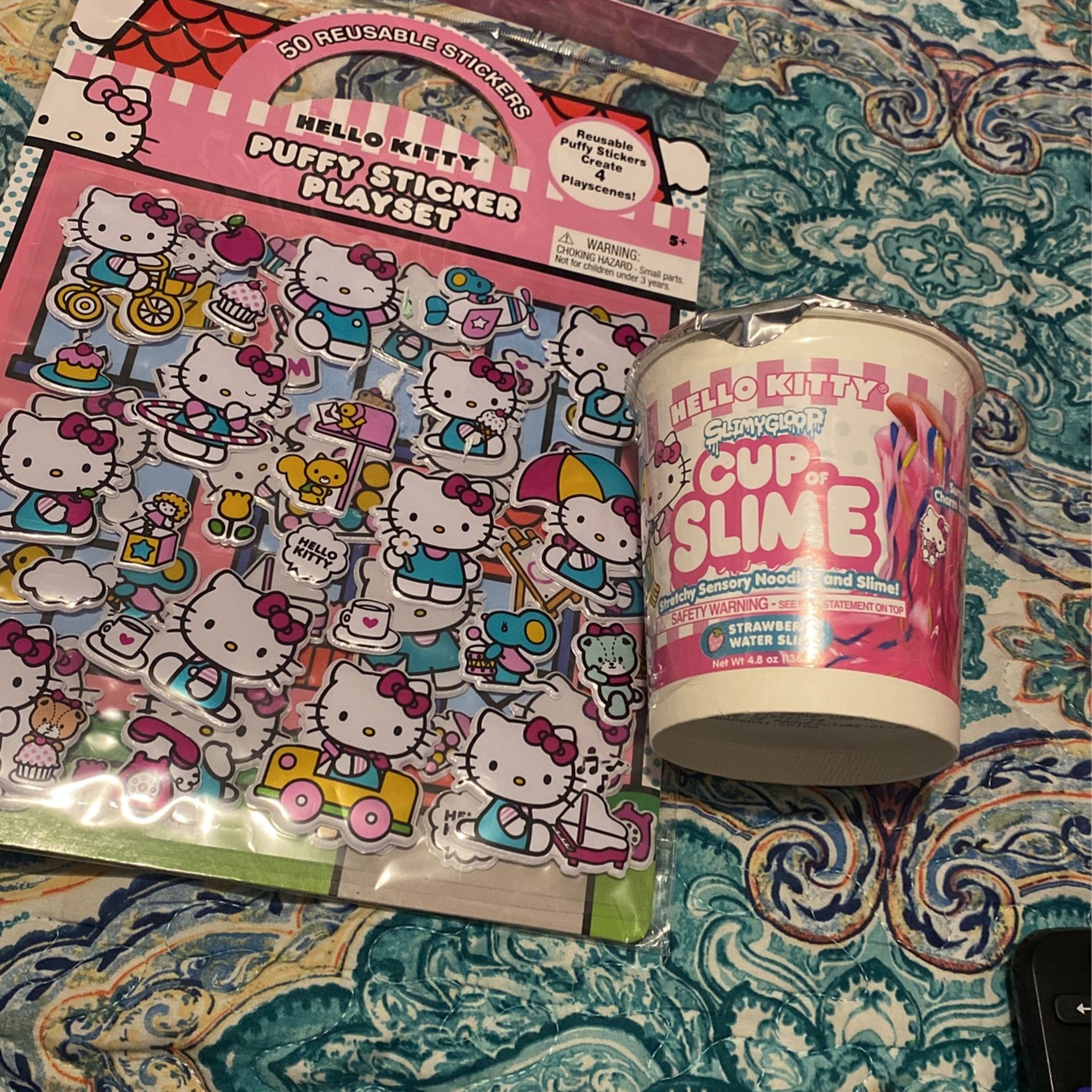 Hello Kitty, Sticker Place It And Cup Of Slime