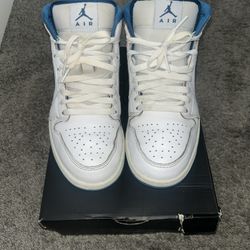 Air Jordan 1 Mid SE White / Industrial  Blue -Sail Size 8.5 Men