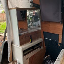 Vanity Mirror Plus Drawers