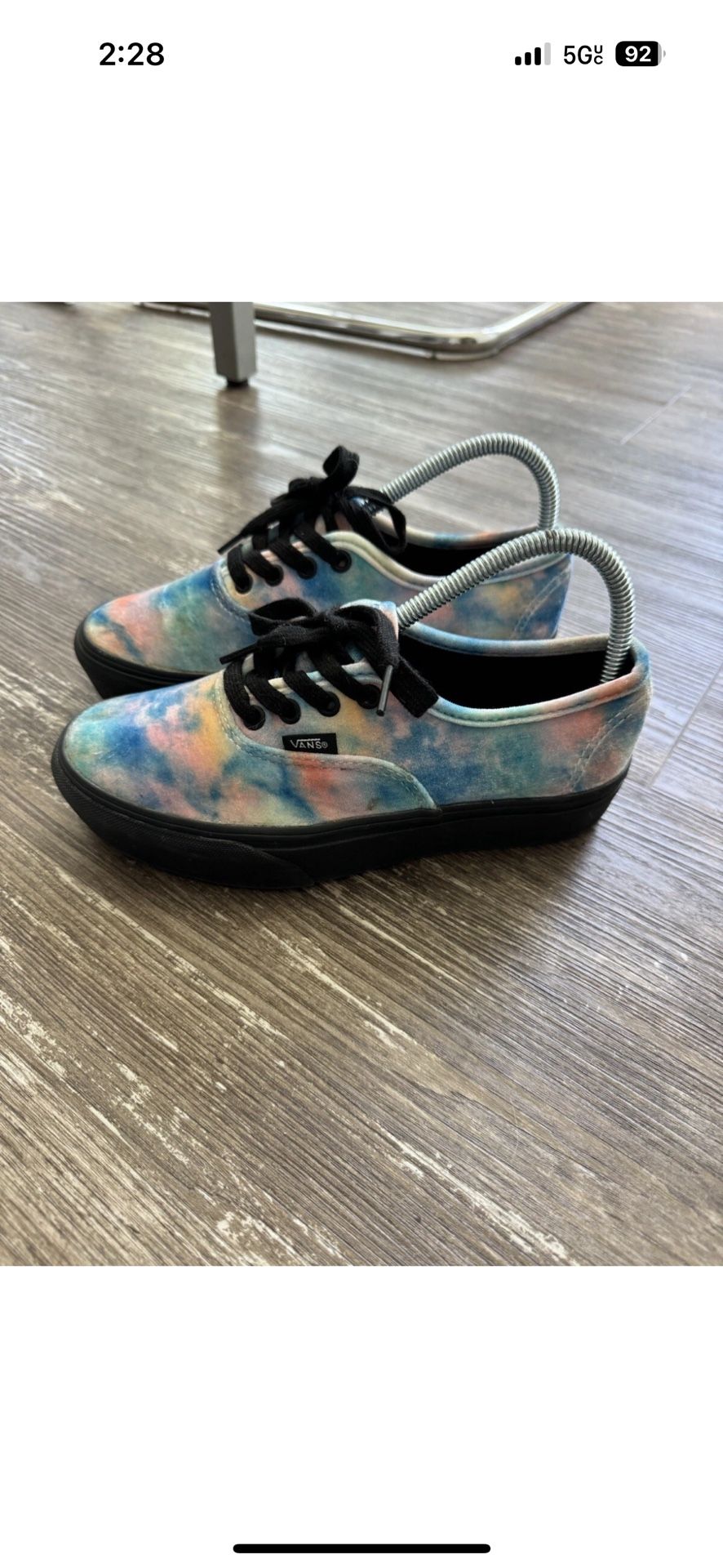 VANS Tie Dye Lace Up Shoes Skate Sneaker Trash Hobo