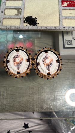 Dream catcher clip on earrings