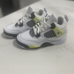 Size 11C Brand New Jordan 4 Retro (PS) White Lemon Twist - OG Box No Lid