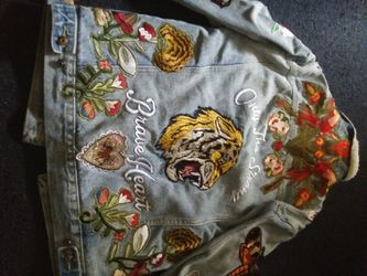 Jean jacket size LARGE linned
