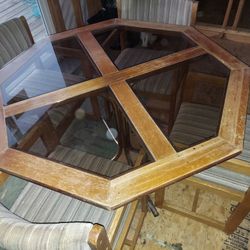 Solid Wood Dining Table With Chairs