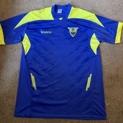 Ecuador National Soccer Futbol Team Away Vintage Jersey Size Medium BLUE FEF
