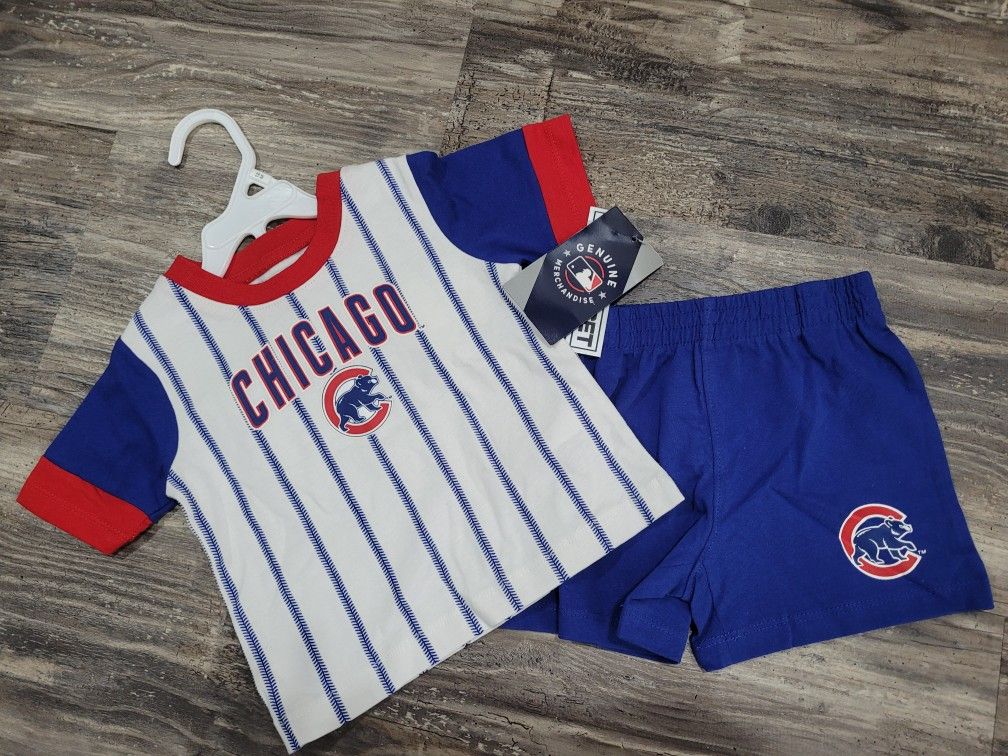 NEW Chicago Cubs infant jersey & short outfit sz 12 month. ( 2 available)