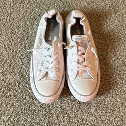 White Low Rise Converse Womens Size 9