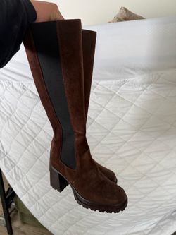 Steve Madden Alesti Brown Suede Knee High Boots