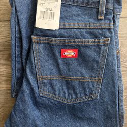 Dickies Men’s Jeans 28 X 29 UL Men's C993RNB Blue Denim Workwear Style Pants New