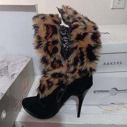 High Heel Zippered Boots