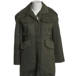 Balenciaga Paris Women's Army Green Military Jacket Size S