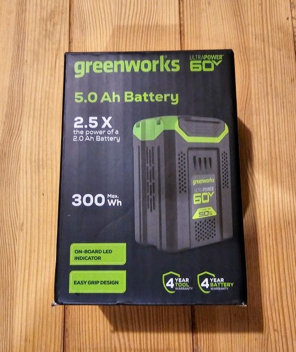 Greenworks Ultra Power 60V 5ah (5.0 Ah) Battery ~Onboard Led Indicator~