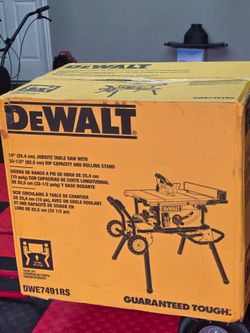 Brand New DEWALT 15 Amp Corded 10 in. Job Site Table Saw with Rolling Stand