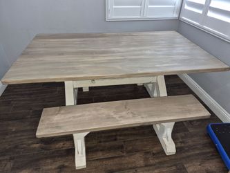 Farm table with benches