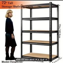 New 5 Tier Metal Shelves  6’