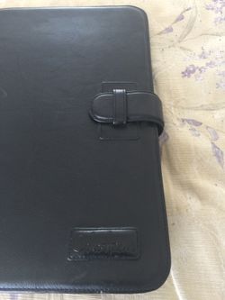 Black leather portfolio business case by Cole Haan