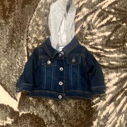 Okie-dokie Jean Jacket With Hoodie Brand New