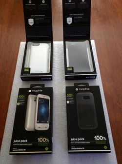 Mophie Battery Case for iPhone 5s, 6, 6s, iPhone 6 Plus, 6s Plus, and Samsung Galaxy 5, 6. Starting at $80 and up.