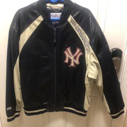 Leather Yankees Jacket (XL) Vintage 