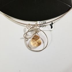 Handmade Wire Art Swarovski Elements Pendant