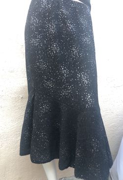 Elegant Black skirt with high low ruffles