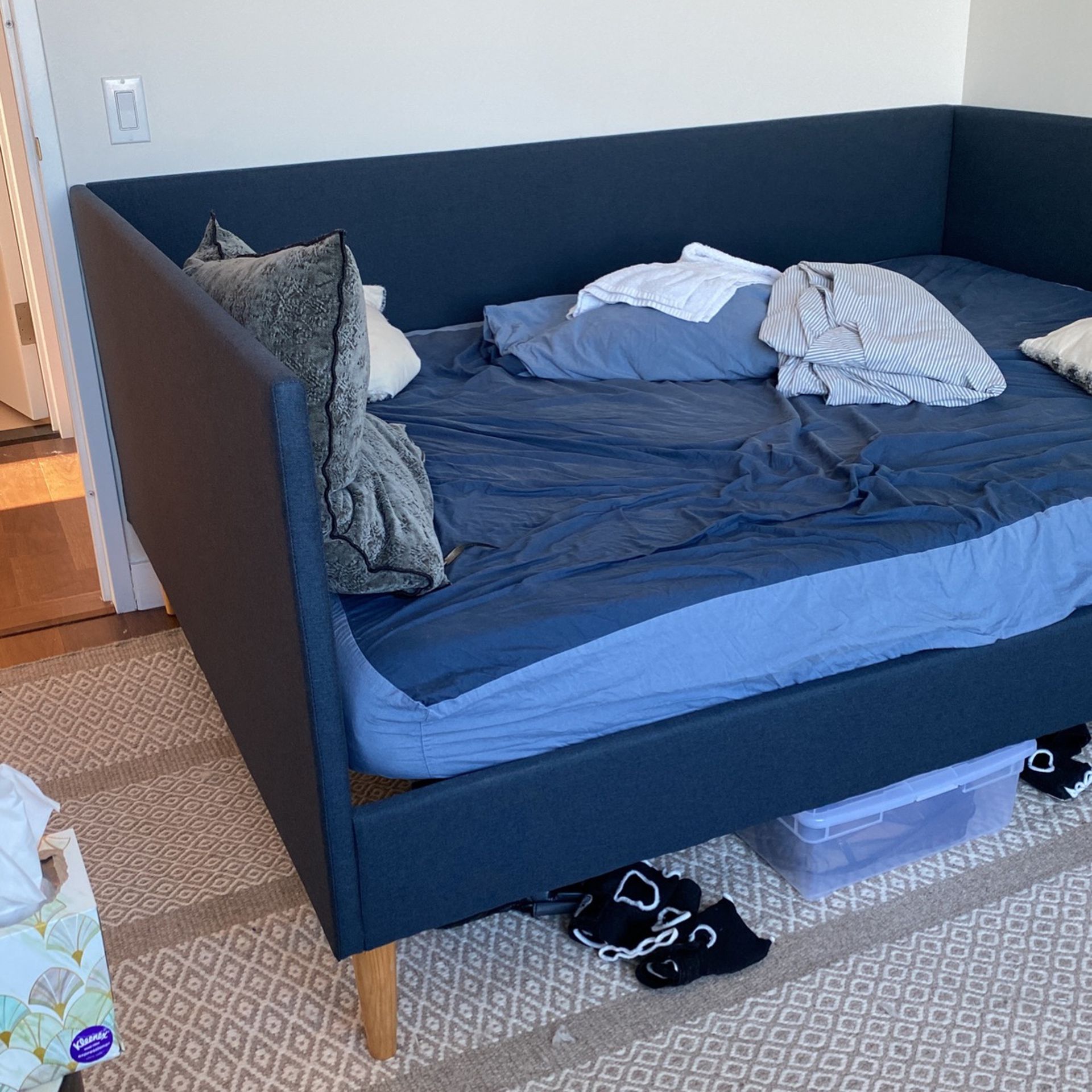 Navy daybed and Full Size Mattress