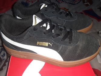 Kids Puma - Black Suede No Lace