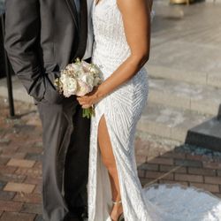 Elegant White Evening Gown – Worn Once for Elopement 
