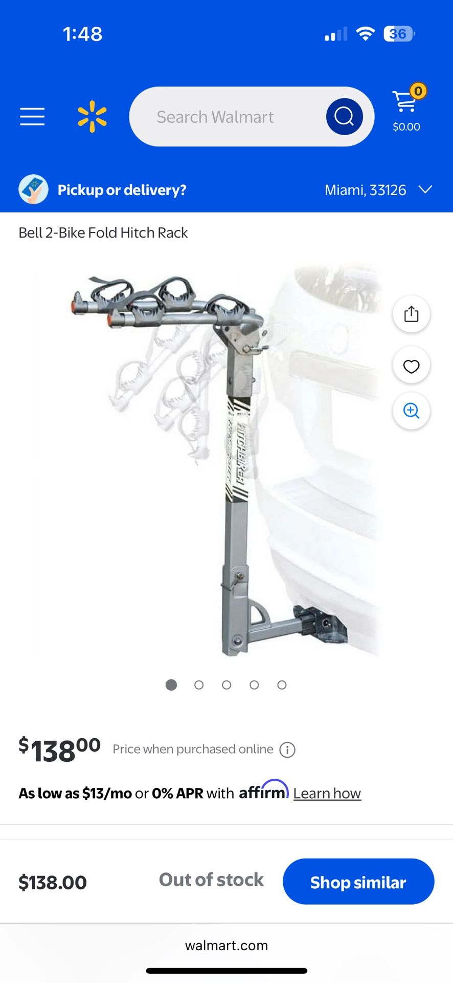 Bell hitchbiker bike rack for 2 bikes