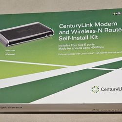 New CenturyLink Modem and Wireless-N Router Self-Install Kit In Box