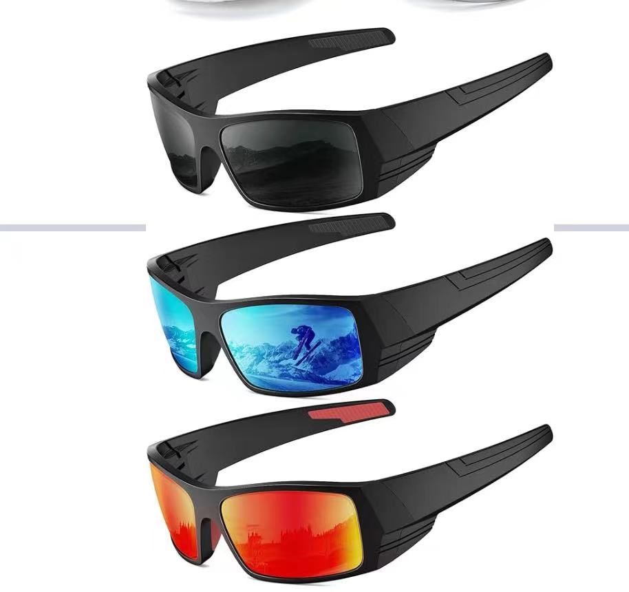 Sports Sunglasses-Men Polarized Mens-Sunglasses: Wrap Around Sun Glasses for Cycling Fishing with UV400 Protection